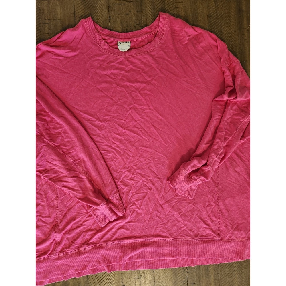 Arula Women's Long Sleeve Shirt size C/3X Pink Soft Cuddle‎ Relax Lounge